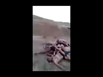 Shock Video shows what looks to be Over a hundred Men Killed by ISIL in their Underwear
