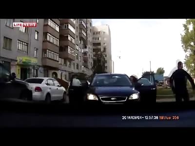 Little Kid is Hit by a Woman in a car and then Ran over When She Confused the Gas for the Break