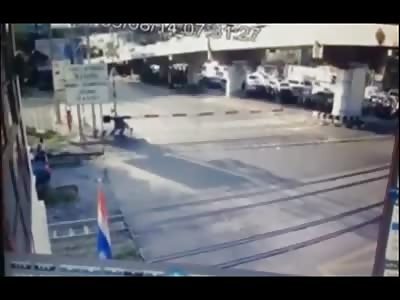 Woman Ignores the Train and Gets Dragged and Killed by It