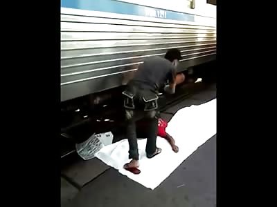 Woman is Cut Perfectly in Half by a Train