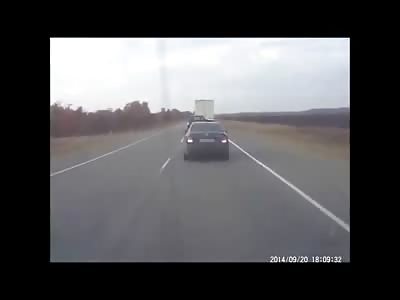 This is why you NEVER Pass a Big Rig on a Highway .... BRUTAL!!