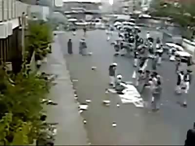 Camera Captures Suicide Bomber Detonating in Busy Area...5 People were Killed in this Attack 