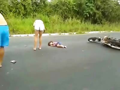 Distraught Wife Crying in the Street because Her Husband was Cut in Half in Fatal Accident 