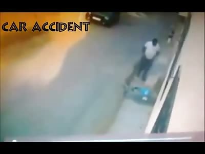 Terribly Unlucky Man is Crushed to Death by a Bus as he sits on a Stoop and Waits