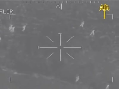 Incredible Video Shows US Forces Annihilate Scattering Terrorists with Machine Gun Fire and Bombs from a Helicopter (NEW) 