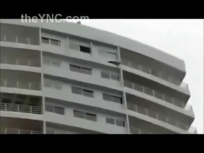 Clumsy Drunk Man Fall From a Building to his Death