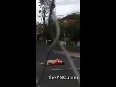 Crazy Australian Woman gets Naked in the Street during a Meltdown