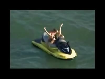 Were Watching You!! Helicopter Records Couple having Sex on a Jet Ski 