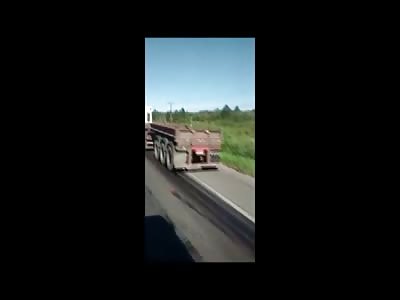 Graphic Quick Drive By of Man Crushed to Death and Dragged under Truck 