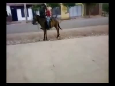 Drunk on a Horse gets the Ultimate Bitch Slap KO 