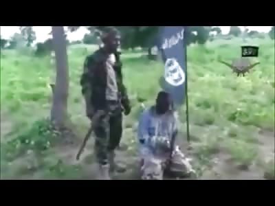 Hacking Style Beheading by Ax of Chidma Hedima (Nigerian Air Ace) by Boko Haram