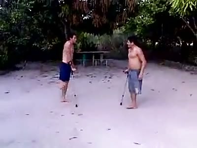 Hilarious fight cripples