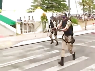 Federal Police of Brazil showing how it will act in the olympics and world cup
