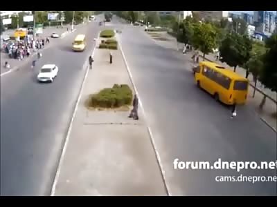 Pedestrian brutally killed by speed car in Ukraine