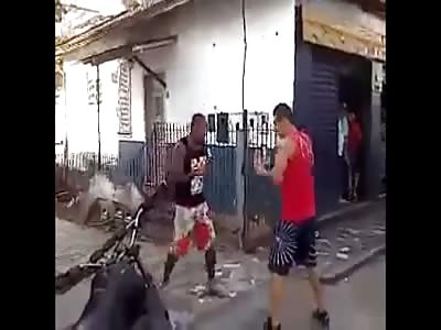 First a Punch Then a Kick to the Face