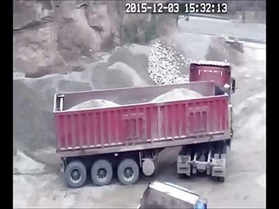 Moment When Driver is Fatally Crushed Inside His Truck  