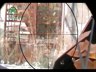 Ahrar Al-Sham Sniper Kills Assad Soldier with Perfect Headshot (Watch Slow Motion)