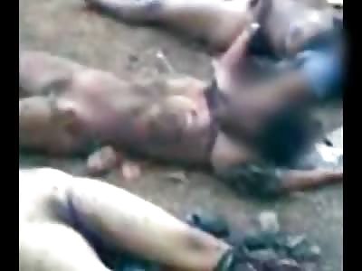 Sri Lanka Tamil tiger women killed and striped by opposition soldiers.
