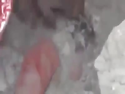Baby Buried Alive, Baby Rescued From Rubble in Syria | Caught On Video  