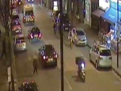 CCTV shows moment 15-year-old is fatally stabbed on busy London street  