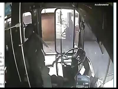 CCTV Captures Bus Being Hit By Freight Train  