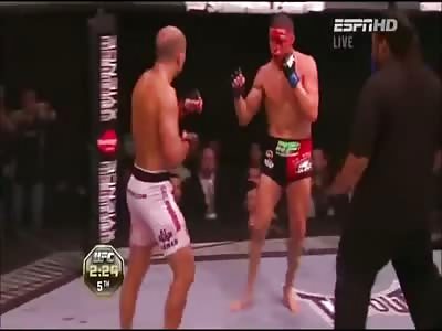 Biggest Cut in the UFC with High Kick