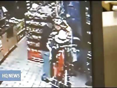 Man Fights Robber At Gun Point in Gas Station