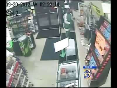 People Dont Give a Fuck about Body of Shooting Victim, Step Over Him in the Doorway to Store 