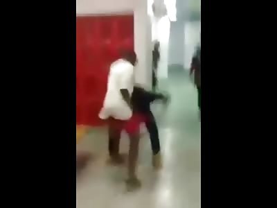 Ridiculous Body Slam Ends Fight in Locker Room