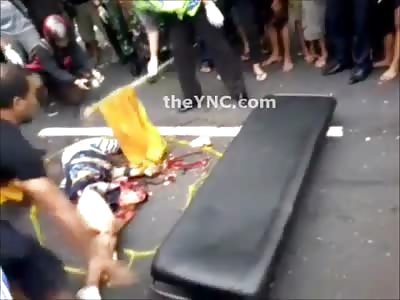 A Pile of Flesh and Bones...Woman Run over by a Truck 