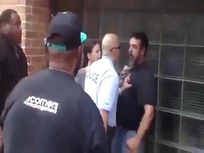 Drunk guy slaps and assaults a cop then gets a beat down.