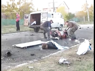 Russian terrorists killed near Mariupol 8 civilian people