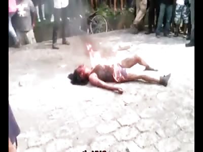 Young Girl is Set on Fire While Still Alive in this Horrific Street Murder (Better Quality) 