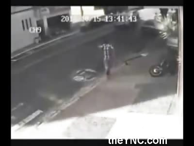 Off Duty Officer on Motorcycle Runover by Thieves on the Run