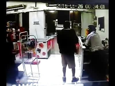 Store Clerk Shot in the Stomach for No Reason at All