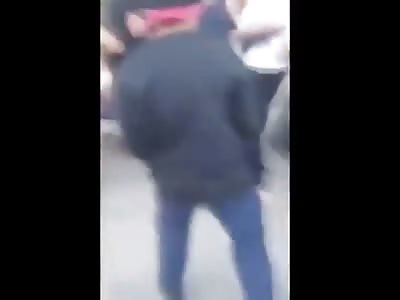 Town Folks Beat the Living Shit out of Red Underware Guy in the Street