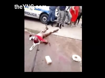 Rapist is Beaten and Lynched in the Street by Crowd and Woman Does Celebratory Dance