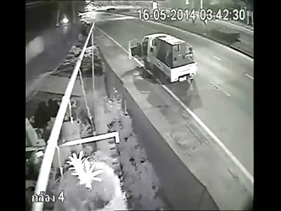 Man Cleaning the Street is Killed by Truck
