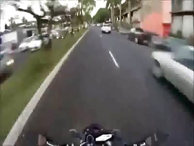 This isn't Going to End Well for this Bike Rider