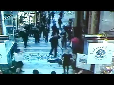 Idiot Teen Falls Through the Roof of a Mall in Melbourne Australia  