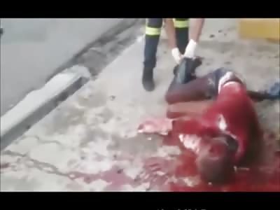 Thief in Total Agony, Bleeding out Dying on the Street