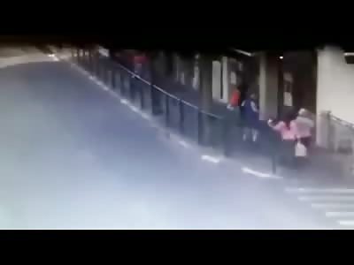 Punk Being Chased Stabs Woman in the Back While Running