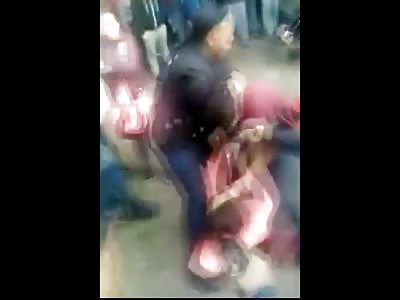 Female Police Officer Can't Defuse Middle School Girls Fight End up Part of the Mess