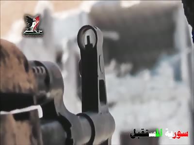 Syrian Sniper Takes Out Rebel