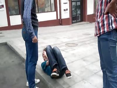 Beating the guy on the street