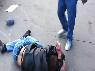 Two guys brutally beaten man
