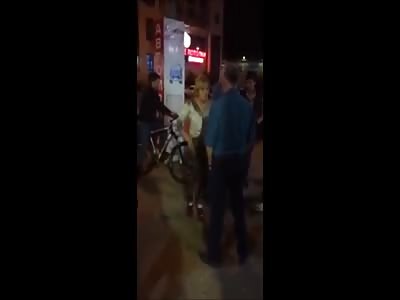 Caucasian man viciously beaten up Dagestani woman