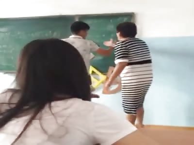 Teacher beats up student