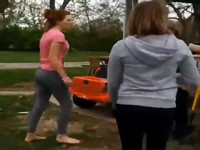 Dumb Bitch Gets Hit in Head With Shovel