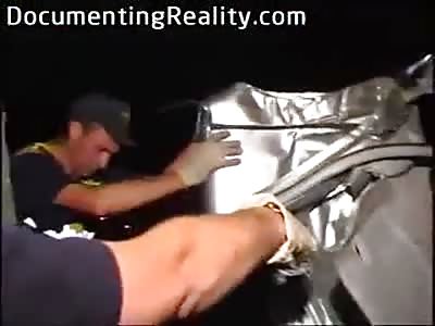 cutting open a car crash